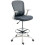 99-119 cm Draughtsman Chair, with Adjustable Footrest - Grey 1