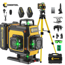 CONENTOOL 4x360 LASER LEVEL 16-LINE 4D SET 2x 3.6Ah BATTERY & CHARGER & TRIPOD