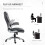 Faux Leather Executive Swivel Office Chair - Dark Grey 8