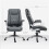 Faux Leather Executive Swivel Office Chair - Dark Grey 5