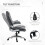 Faux Leather Executive Swivel Office Chair - Dark Grey 7