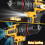 2 Battery 21V Cordless Drill Combi Driver Brushless Electric Screwdriver Set UK 7