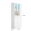 Kitchen Pantry Cupboard with LED lighting, Countertop, White 6
