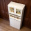 Kitchen Pantry Cupboard with LED lighting, Countertop, White 5