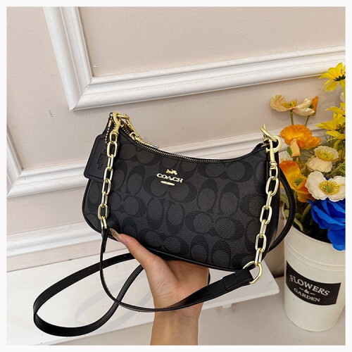 (Black) Vintage C-print armpit bag