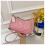 (Pink) Vintage C-print armpit bag 1