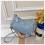 (Blue) Vintage C-print armpit bag 1