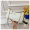 (White) Vintage C-print armpit bag 1