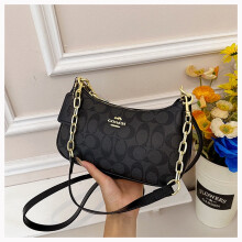 (Black) Vintage C-print armpit bag