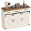Country style retro sideboard 3 doors 2 drawers 5 gears adjustable 1