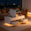 HOMAIRE Lift-Top Coffee Table White 100x45cm 3