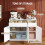 Sideboard, Kitchen Storage Cabinet with 3 Doors & 2 Drawer, White 4