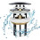 Pop Up Automatic Push Open Drain for Sink Chrome Copper, Solid Brass Bounce Core Quick Seal with Double Sealing Washer, Standard Thread 1