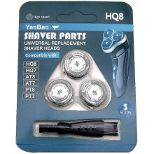 Shaver Foil and Cutter Head Set, HQ8 Style Blades for Popular Electric Shavers, Easy to Use, Great Value, Compact Design, Handy and Practical