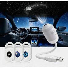 Sternenprojektor, Galaxien-Nachtlicht mit zwei Modi, USB-betriebene Ambientelampe mit verschiedenen Mustern für Auto- und Schlafzimmerd