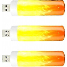 LED-Flammenlicht, LED-Flammenbirne, USB-aufladbar – LED-Flammenlicht für Zuhause, Zimmer, Garten, Camping, wie eine Laterne, USB-Auflad