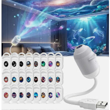 HD Smart Dynamische 5D Holografische Nachtlamp Projector, Plug and Play HD 2-in-1, Kerstcadeau voor Kinderen (2026)