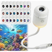HD Smart Dynamische 5D Holografische Nachtlamp Projector, Plug and Play HD Sterrenprojector, 360 USB Galaxy en Maan Projector Lamp