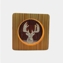 Elk LED-nachtlampje van massief hout, energiezuinig, met drukknopschakelaar, zacht warm licht, creatief cadeau voor vrienden, slaapkame