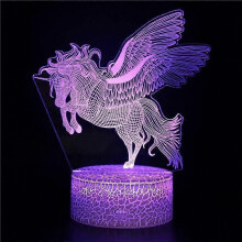 3D optische illusie eenhoornlamp LED nachtlampje voor meisjes 16 kleuren aankleedtafellamp eenhoorn cadeau verjaardag kerst