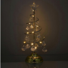Kerstboomdecoratie, nachtlampje van acryl met glinsterende details, 26,00 x 8,30 x 8,30 cm, 1 stuk