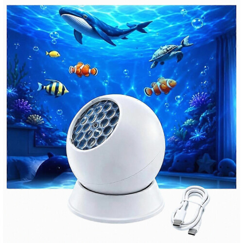 Projecteur océan pour décoration de chambre, base de projection multi-angles, cadeau de Noël