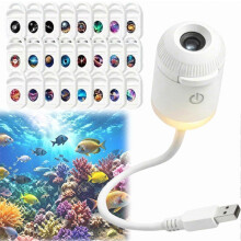 HD inteligentný dynamický 5D holografický nočný projektor, hviezdny HD projektor typu „plug and play“, 360 USB projektor na galaxie a