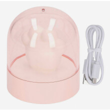 Schattig nachtlampje met kattenpootjes, USB oplaadbaar, muziek, zacht licht, geschikt voor de kinderkamer, roze.