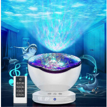 Natuurlijke golfprojector met afstandsbediening, LED-oceaan- en hemelsimulator, 6 natuurlijke effecten