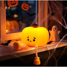 Halloween spook nachtlampje, pompoen nachtlampje, oplaadbaar siliconen dimbaar nachtlampje - schattig nachtlampje voor naast het bed in
