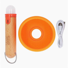 Grappige plunjerlamp van houten staafje, USB-oplaadbaar, zachte siliconen plunjer, nachtlampje voor de kinderkamer