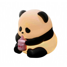 Schattig zittend pandabeertje, hoogwaardig nachtlampje met omgevingssensor en oogvriendelijke siliconen afwerking voor de slaapkamer.