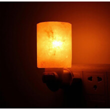 Nočná soľná lampa, ručne vyrezávaná prírodná ružová soľná skala pre domácnosť
