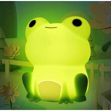 Niedliches Frosch-LED-Nachtlicht, Soft-Silikon-Touch-Lampe für Kinder, tragbares Nachtlicht mit Dimm-Timer, Kawaii-Deko für Schlafzimme