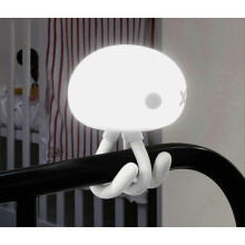 Wiederaufladbares LED-Nachtlicht für Babys, dimmbar, mit Touch-Steuerung, 1200 mAh Akku, niedliche Quallenform (Weiß + IR R)