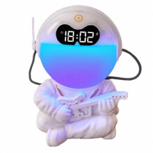 Inteligentné nočné hodiny Astronaut s časovačom budenia a ambientným osvetlením, funkciami BT, bielym šumom a LED osvetlením B