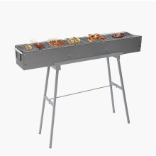 Griglia pieghevole da esterno da 100 cm con griglie e sportello di ventilazione regolabile, barbecue portatile di grande capacità a car