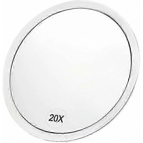 20X magnifying mirror with suction cups (15 cm round) - Perfect fo 1
