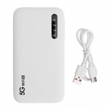 Punto de acceso móvil WiFi 6 5G de alta velocidad, compatible con 16 dispositivos, batería de 6100 mAh, router WiFi portátil con ranura