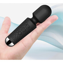 Krachtige draadloze massager - Persoonlijke mini-massager met 8 intensiteitsniveaus en 20 standen, handzame vibratiestick voor diepe we