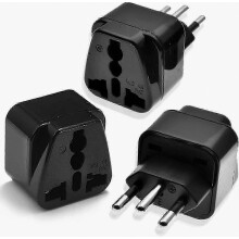 Adaptador de enchufe tipo J para Suiza, paquete de 3 unidades, uso universal en viajes.