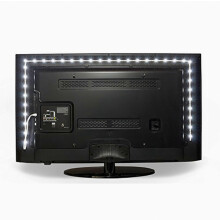 Praktischer LED-Fernseher mit Hintergrundbeleuchtung, USB-Stromversorgung, Umgebungslichteffekt, reinweiß, Größe (30-40 Zoll)