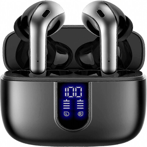 bluetooth headset true wireless earplugs 60H playback LED power display headset