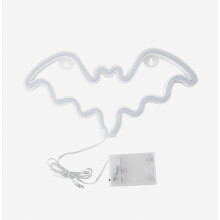 LED-lampjes in de vorm van een vleermuis voor feestdecoratie, slaapkamer, neonverlichting voor binnen en buiten (rood) PXCL