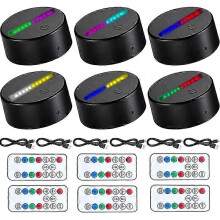 ks 3D LED nočné svetlo so 7 farebnými tónmi a diaľkovým ovládaním s USB káblom
