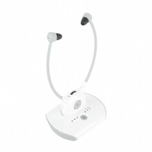 Casque audio TV sans fil 2,4 GHz avec entrées auxiliaire et RCA 3,5 mm, amplificateur TV sans fil réglable, prise US 100/240 V
