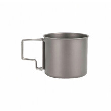 Ultraleichter Titanbecher, Outdoor-Trinkbecher, Picknickbecher, Besteck, 450 ml