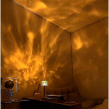 RGB-kleurveranderende vloerlamp met 16 kleuren, dimbare verlichting, afstandsbediening, waterrimpeleffect, romantische sfeerprojectiela
