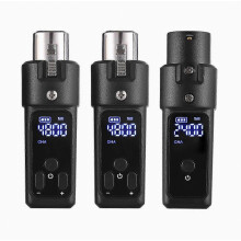 Système de microphone sans fil XLR 2,4 GHz, 3,7 V 250 mAh, noir, 7,2 x 2,5 cm