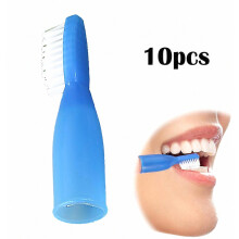 Mini cepillo de dientes de dedo - Set portátil de cuidado bucal de viaje de 10 piezas